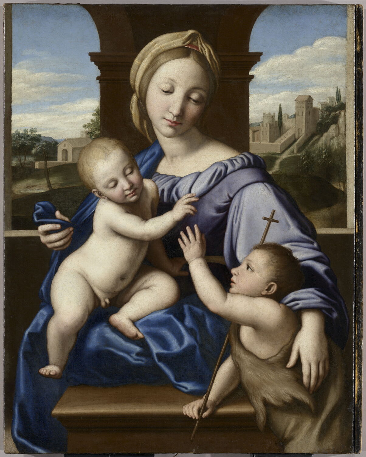 La Vierge à l'Enfant avec saint Jean Baptiste, Sassoferrato, 2e quart du XVIIe siècle (1625 - 1650)