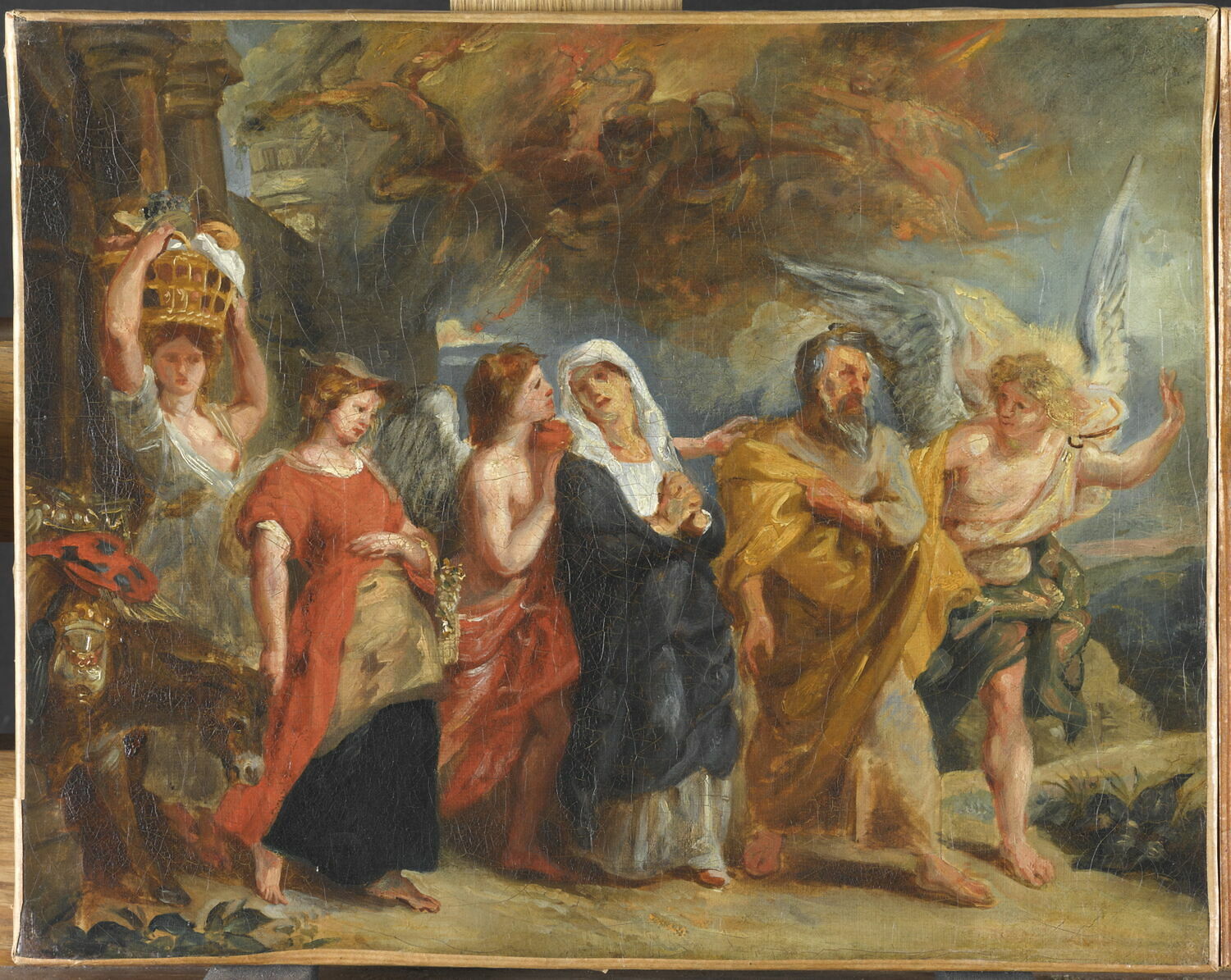 La fuite de Loth, Delacroix, Eugène, Milieu du XIXe siècle (1822)