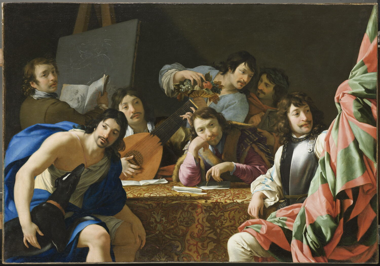 Réunion d'amis, Le Sueur, Eustache, 2e quart du XVIIe siècle (vers 1640)
