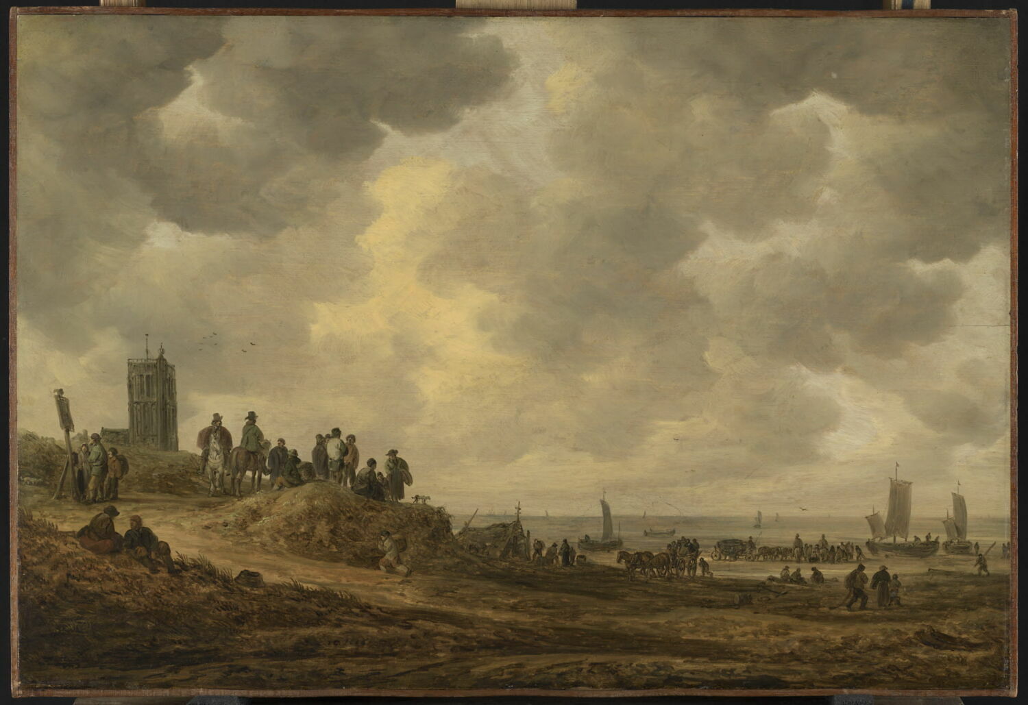 Plage près d'Egmond (Pays-Bas), Goyen, Jan van, 2e quart du XVIIe siècle (1646)
