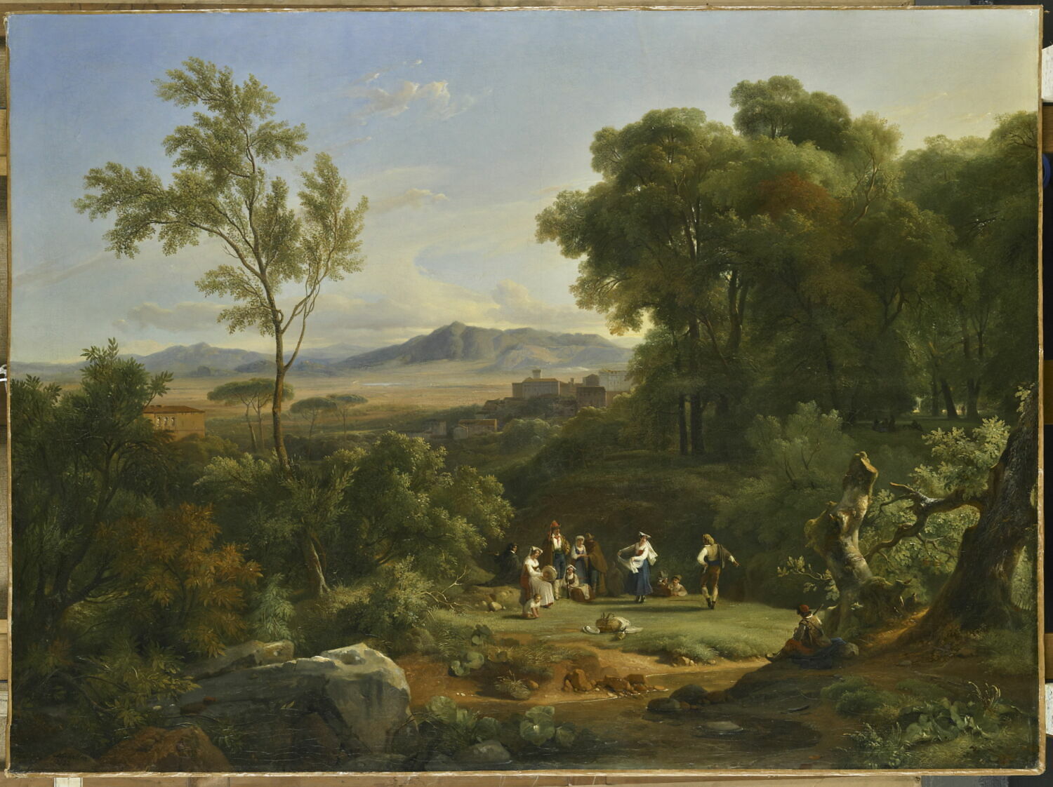 Paysage inspiré de la vue de Frascati, Michallon, Achille Etna, 1e quart du XIXe siècle (1822)