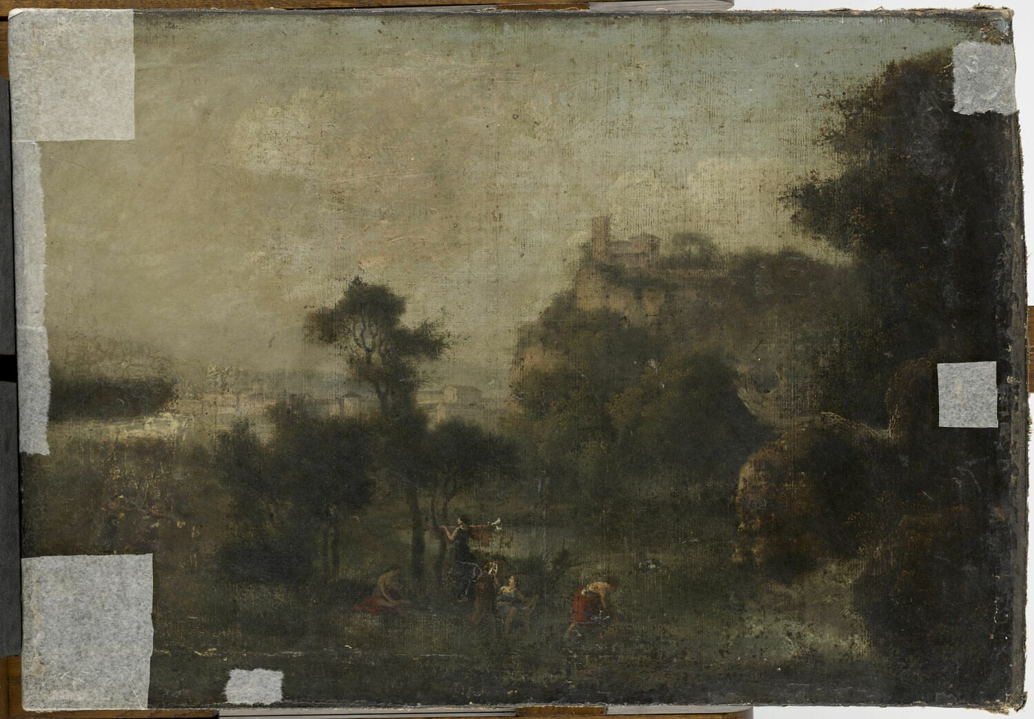 Paysage avec baigneuses, Anonyme, 1e moitié du XVIIIe siècle (1700 - 1750)