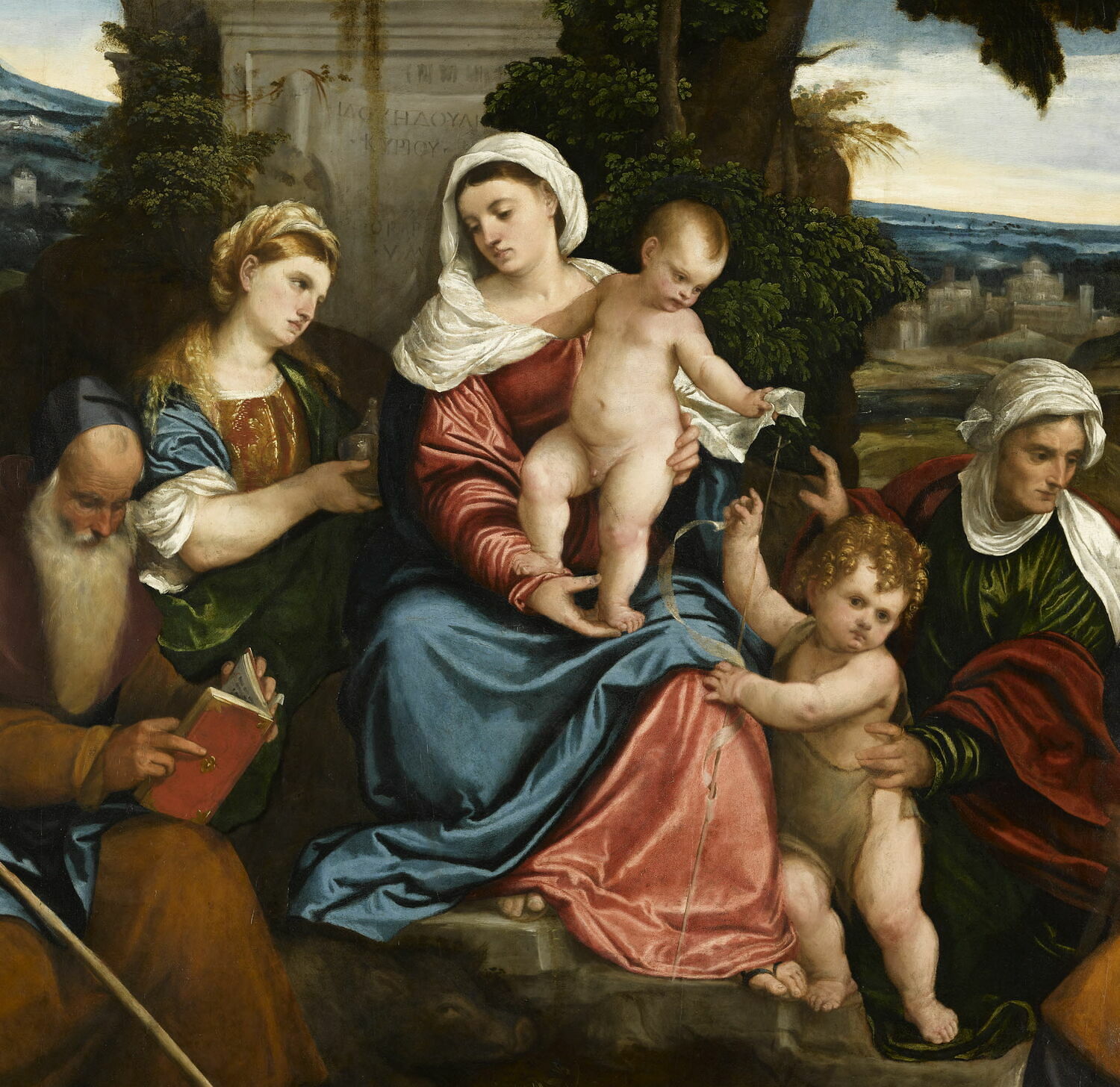 Jean Baptiste Madeleine Armande Et Les Autres La Sainte Famille avec les saints François, Antoine, Madeleine, Jean