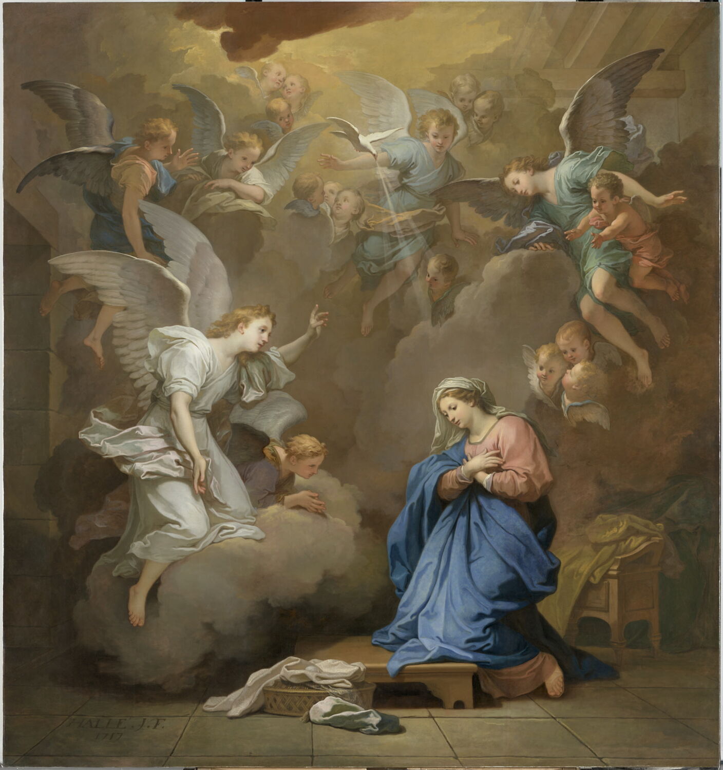 L'Annonciation, Hallé, Claude-Guy, 1e quart du XVIIIe siècle (1717)
