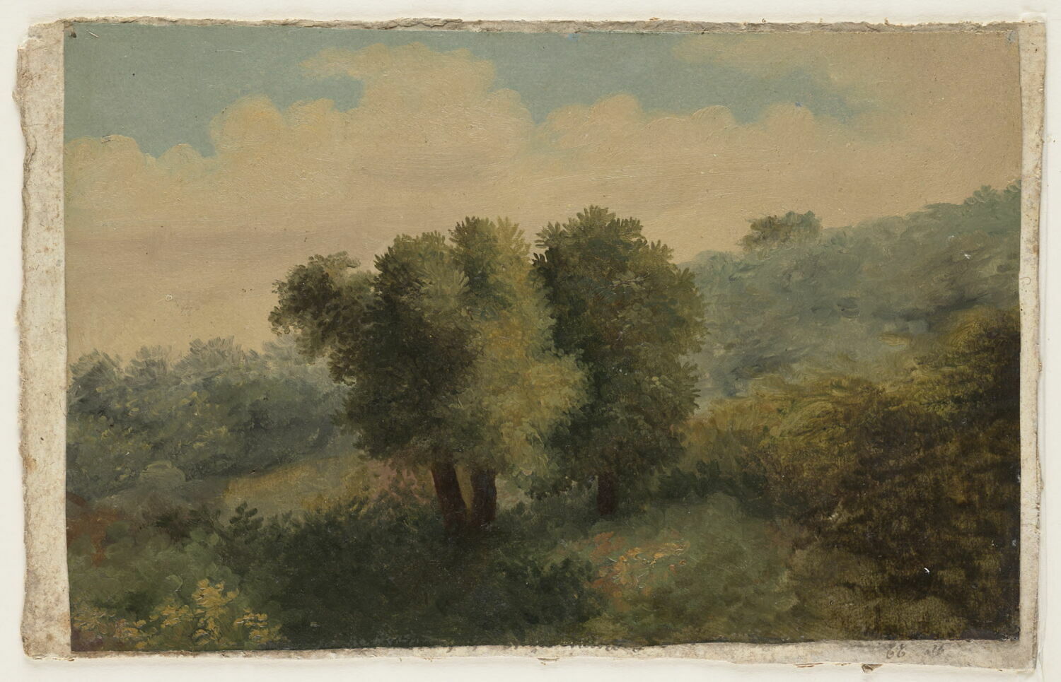 Nemi: trois arbres, Valenciennes, Pierre de, 4e quart du XVIIIe siècle (1782 - 1784)