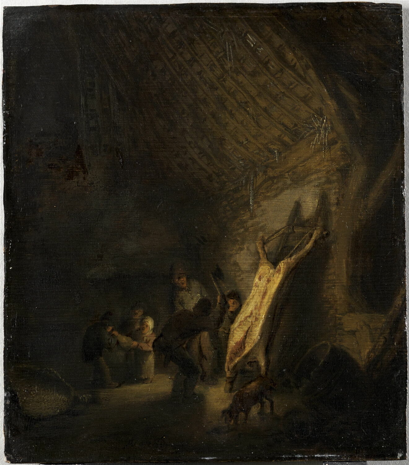 L'abattage du porc, Ostade, Adriaen van, 2e quart du XVIIe siècle (1630)