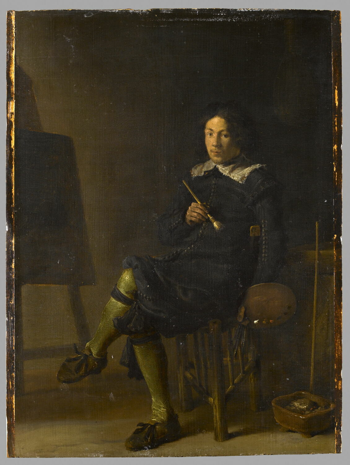Portrait d’un jeune peintre au travail (sans doute Herman Saftleven, le frère de Cornelis), 1629, Saftleven, Cornelis, 2e quart du XVIIe siècle (1629)