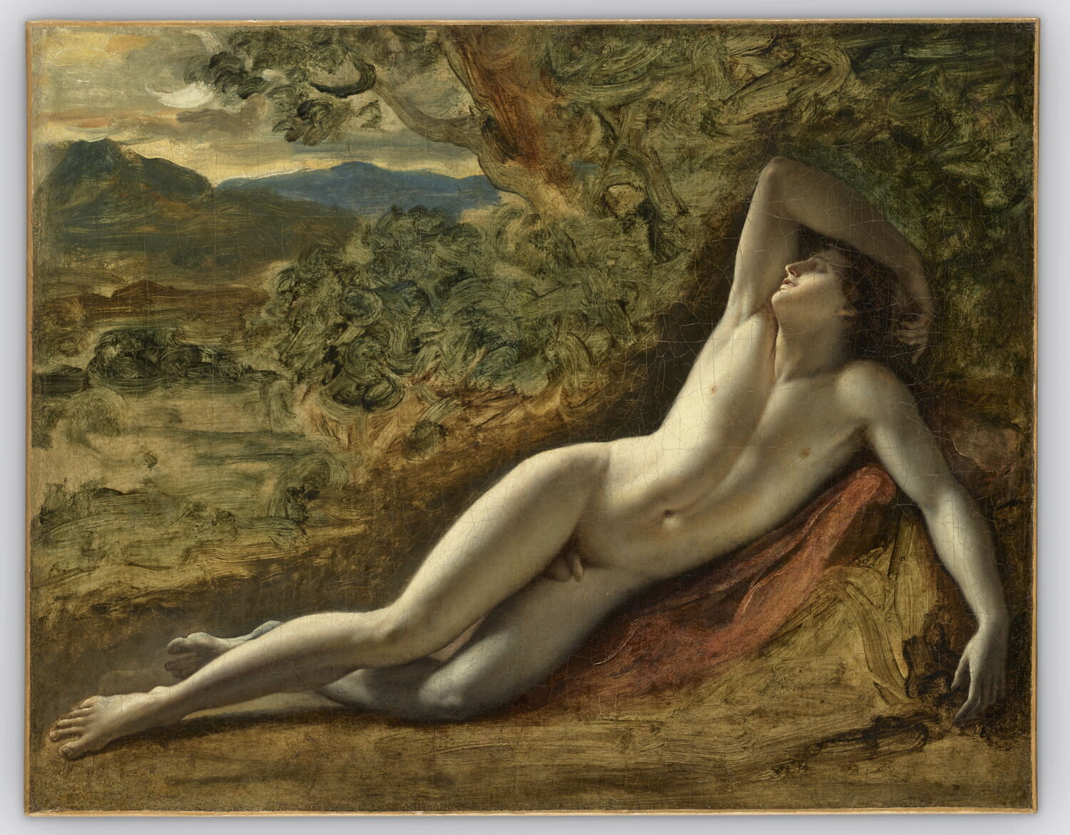 Étude pour Le Sommeil d'Endymion, Girodet de Roucy-Trioson, Anne-Louis, 1e quart du XIXe siècle (1792)