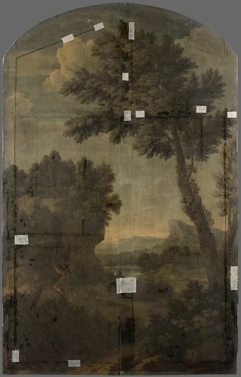 Paysage, Anonyme, Fin du XVIIe siècle (1674)