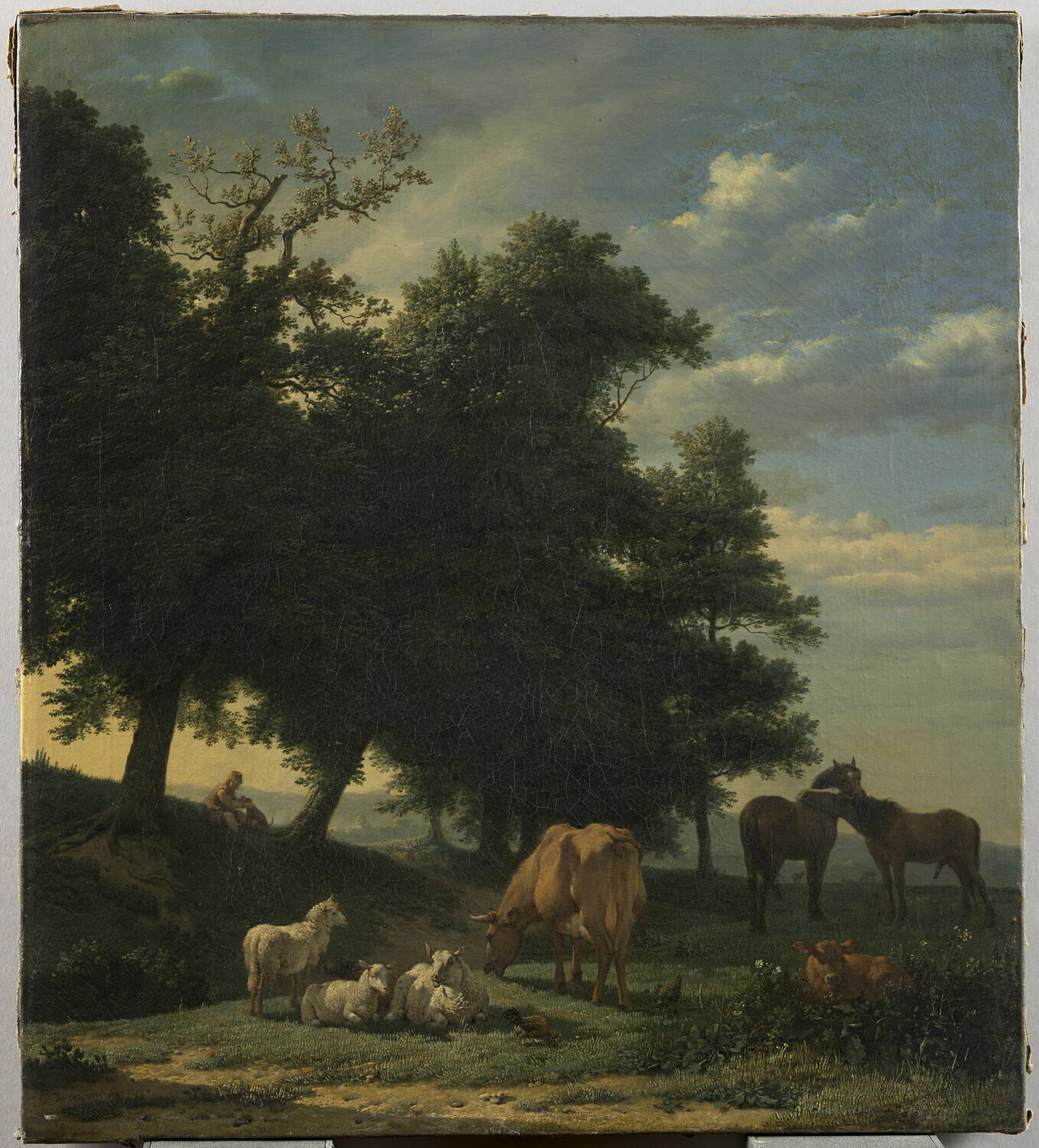 Le Pâturage. Chevaux, vaches et brebis dans un pré., Dujardin, Karel, Milieu du XVIIe siècle (1657)
