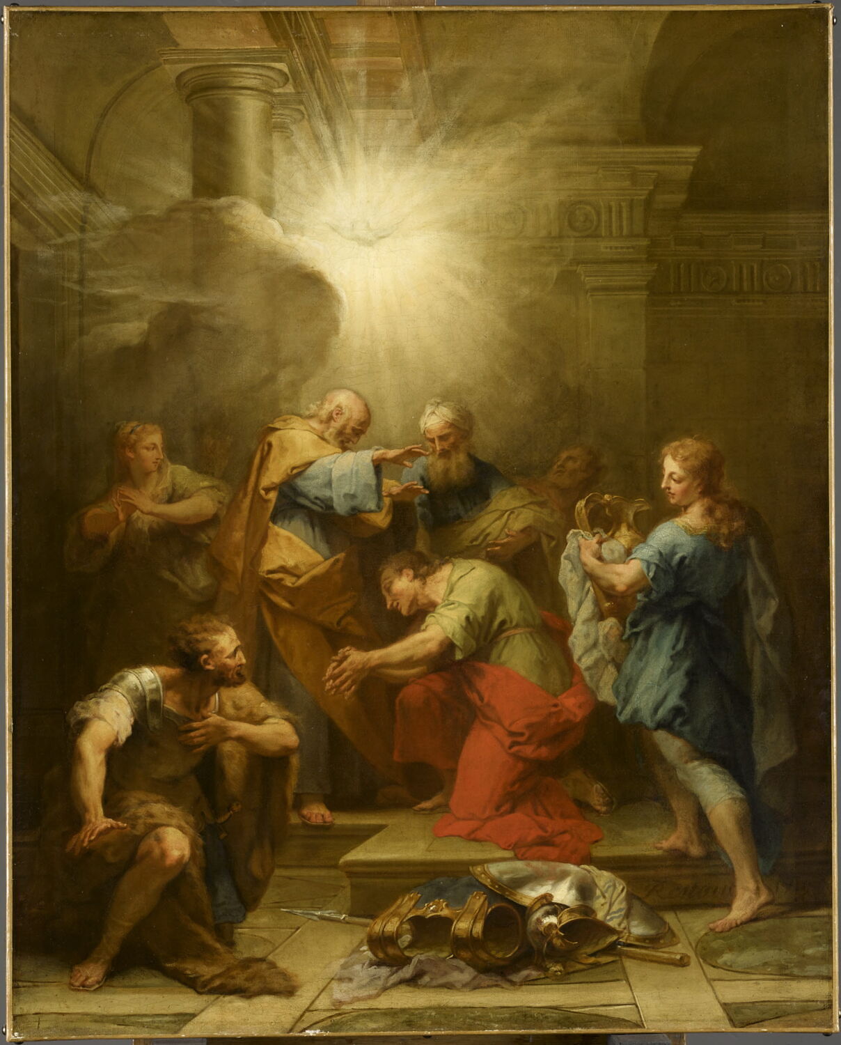 Ananie imposant les mains à saint Paul, Restout, Jean II, 1e quart du XVIIIe siècle (1719)