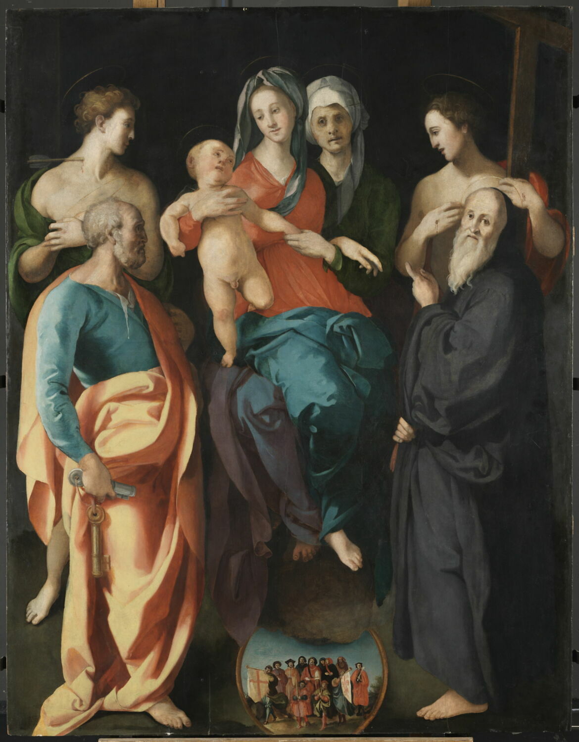 La Vierge à l'Enfant avec sainte Anne et quatre saints (Sébastien