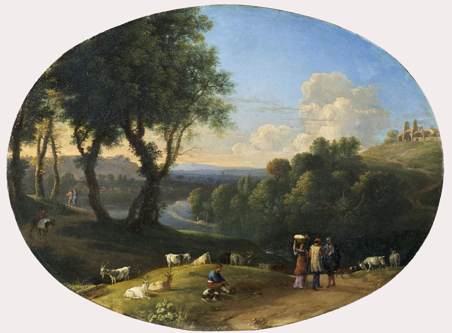 Paysage avec chèvres et pâtres, Swanevelt, Herman van, XVIIe siècle (1654)