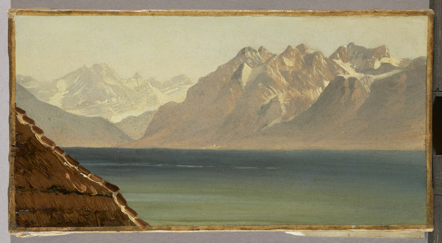 Lac et montagnes, Michallon, Achille Etna, 1e quart du XIXe siècle (1821)