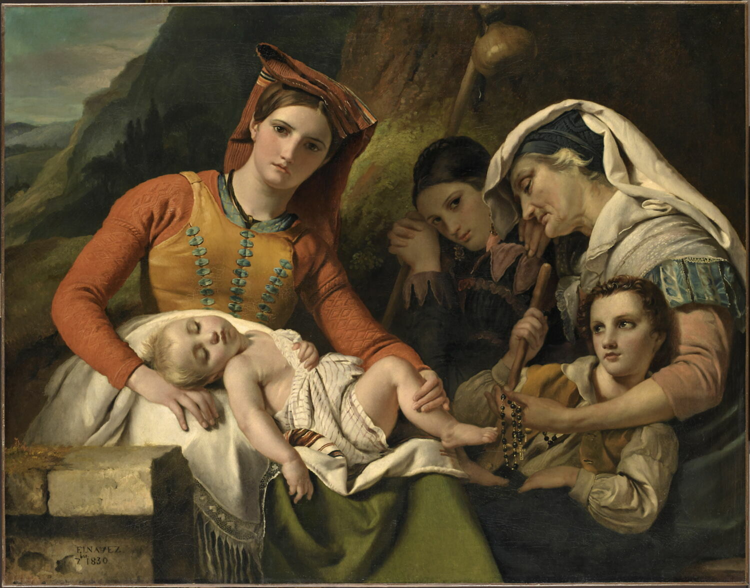 Famille italienne, Navez, François-Joseph, 2e quart du XIXe siècle (1830)