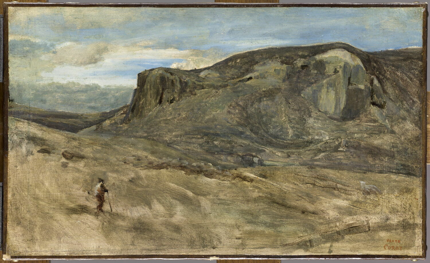 Montagnes de la campagne romaine. Le rocher des Nazons., Corot, Jean-Baptiste Camille, 2e quart du XIXe siècle (1825 - 1850)
