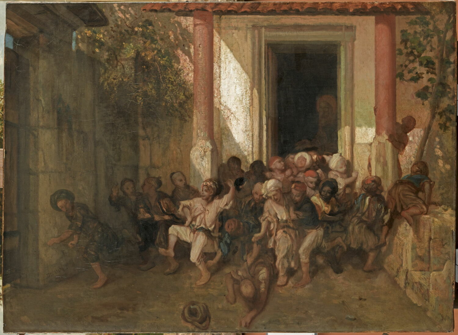 Sortie de l'école turque., Decamps, Alexandre-Gabriel, 2e quart du XIXe siècle (1849)