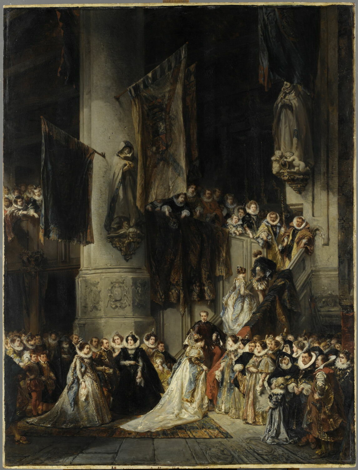 Une Cérémonie dans l'église de Delft, au 16e siècle, Isabey, Eugène, 2e quart du XIXe siècle (1847)