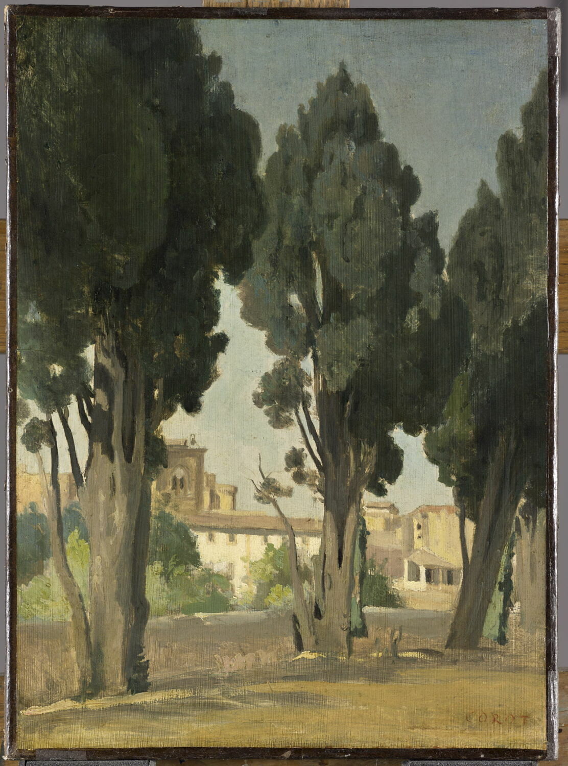 Villeneuve lez Avignon. Terrasse du jardin de l'hospice., Corot, Jean-Baptiste Camille, 2e quart du XIXe siècle (1836)