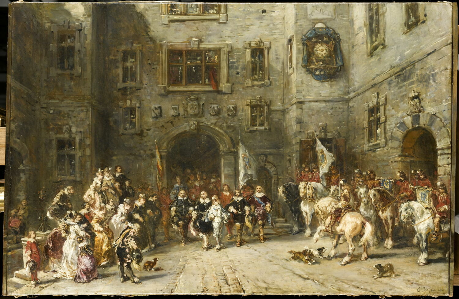 Louis XIII au Château de Blois, Луи-Габриэль-Эжен Изабе, третья четверть XIX века (1874)