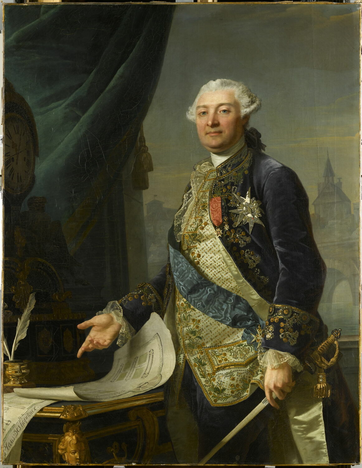 Louis-Charles-Auguste Le Tonnelier, baron de Breteuil (1730-1807), militaire, diplomate, ministre sous Louis XVI, Mosnier, Jean Laurent, 4e quart du XVIIIe siècle (1787)