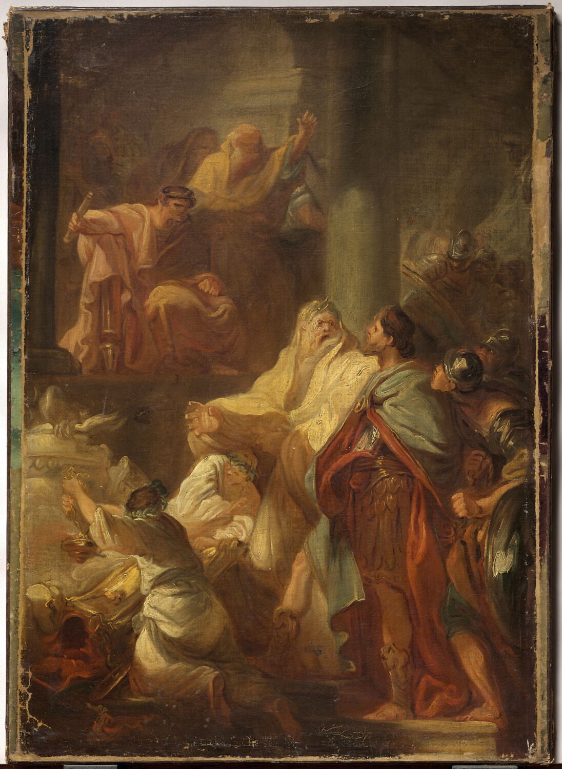 Saint Victor renversant les idoles., Deshays, Jean Baptiste Henri, 2e moitié du XVIIIe siècle (1761)