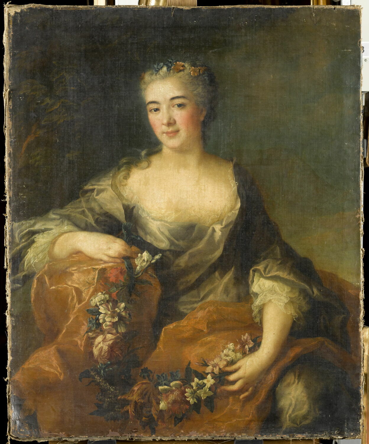 Mademoiselle Marie Pélissier (1707-1749), de l'Opéra, dit aussi Marie Pélissier en Flore., Drouais, Hubert, 2e quart du XVIIIe siècle (après 1732)