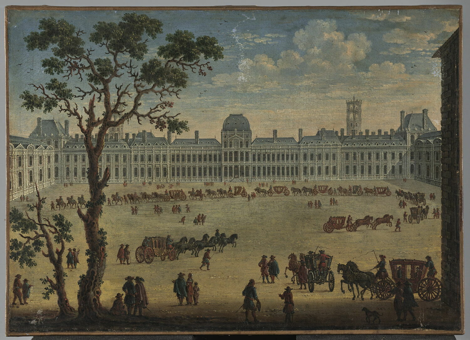 Vue des Tuileries, Anonyme, XVIIe siècle (vers 1630 - 1640)