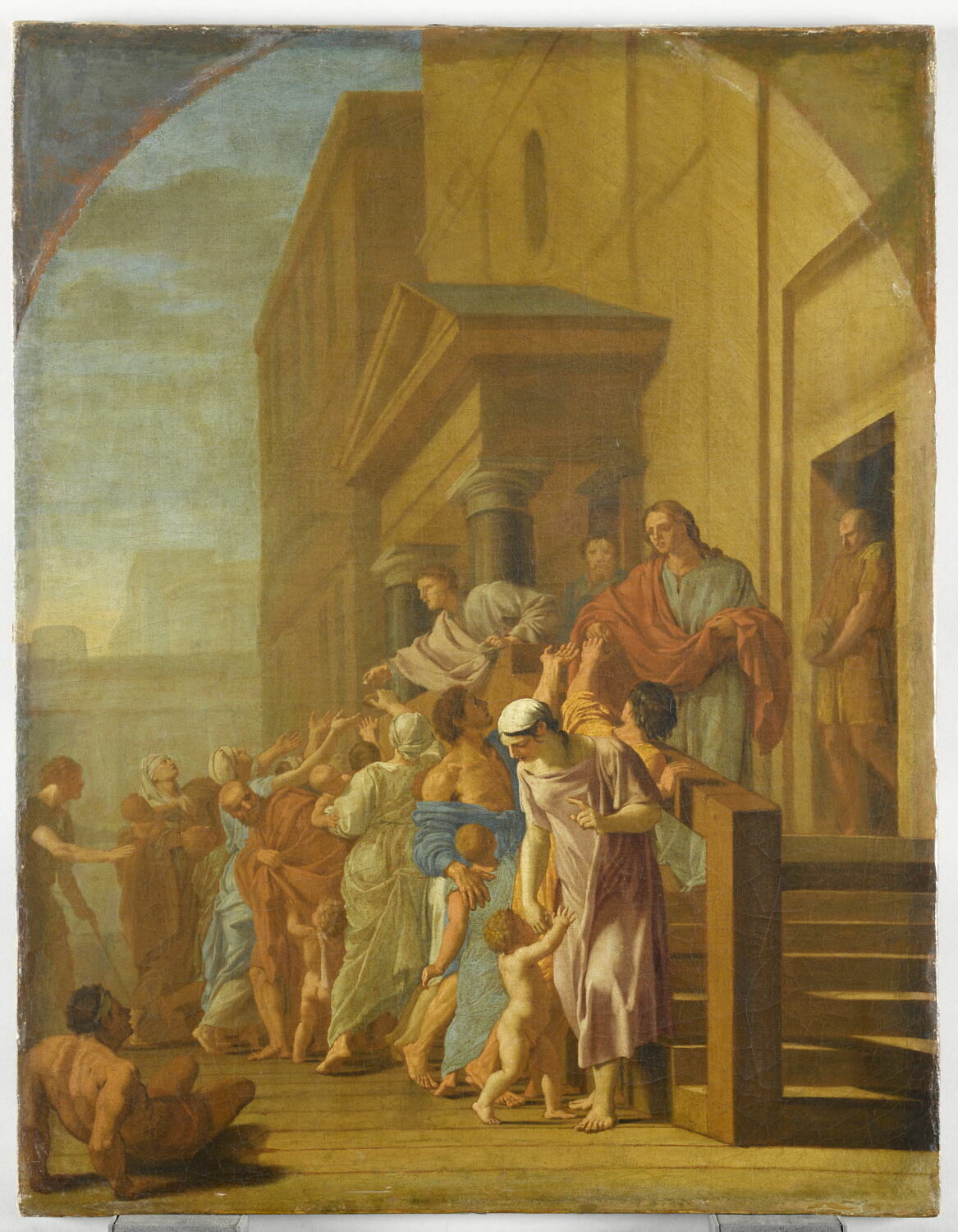 Saint Bruno et ses compagnons distribuent leurs biens aux pauvres, Le Sueur, Eustache, Milieu du XVIIe siècle (1640 - 1660)