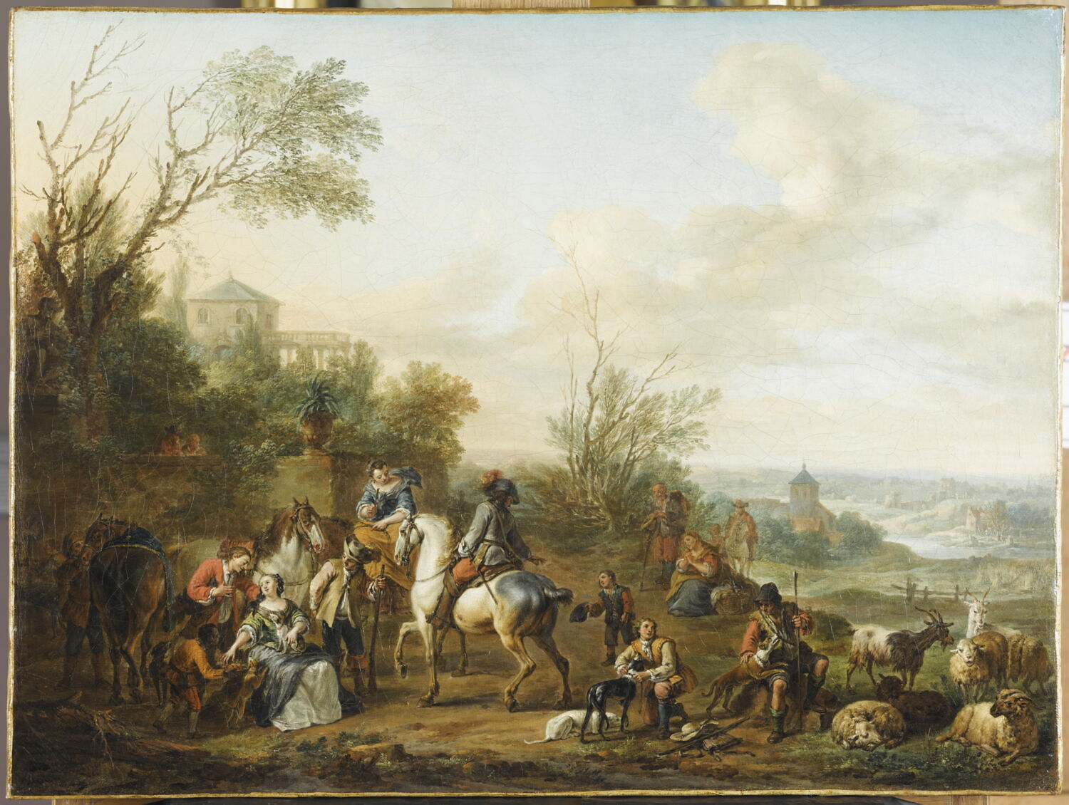Halte de chasseurs, Falens, Carel van, 2e quart du XVIIIe siècle (1726)