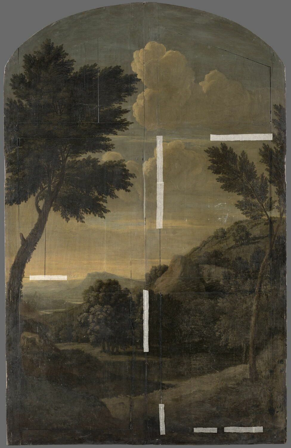Paysage, Anonyme, Fin du XVIIe siècle (1674)