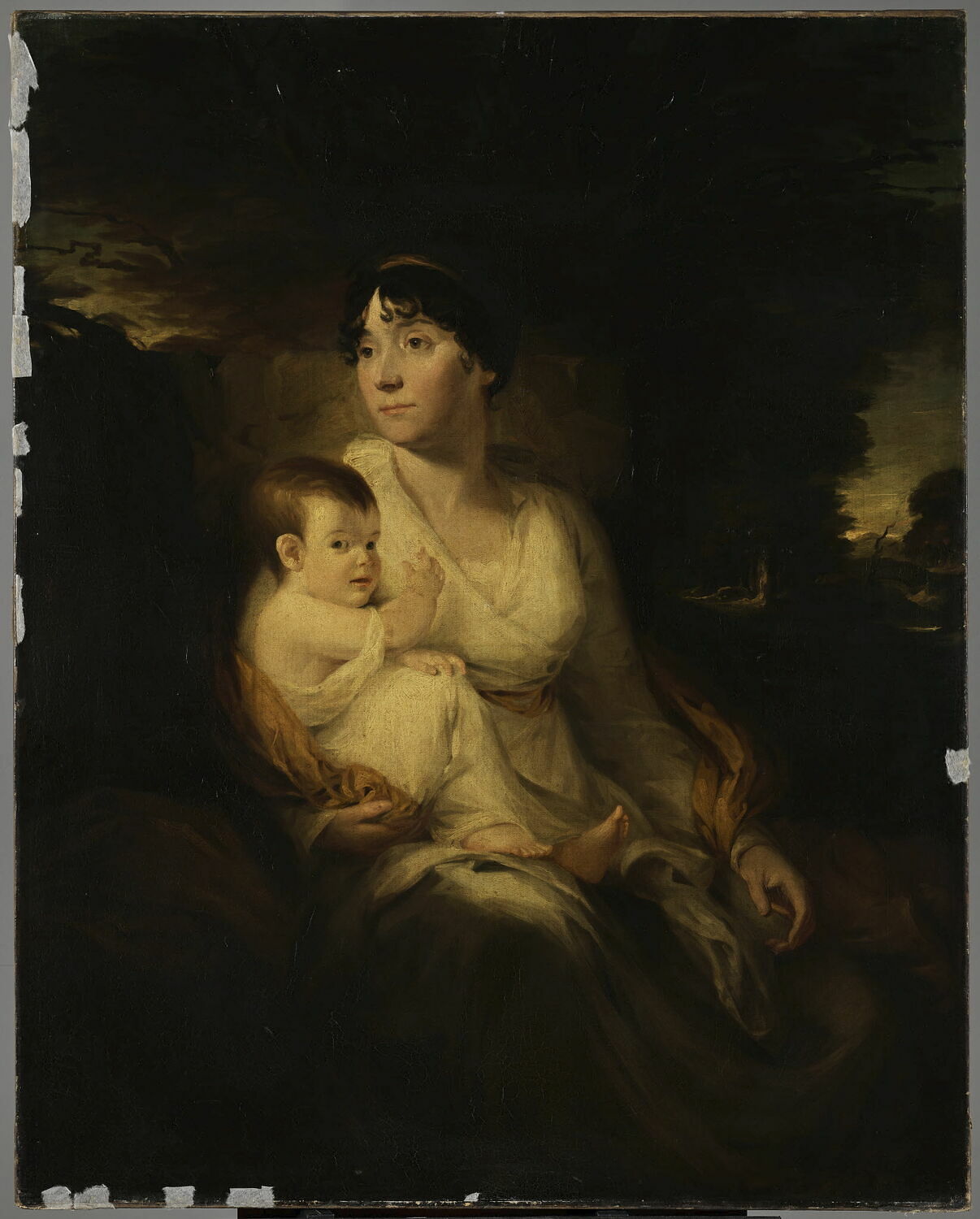 Portrait de Mrs Allan Maconochie of Meadowbank et l'un de ses fils, Raeburn, Sir Henry, 1e moitié du XIXe siècle (vers 1800)