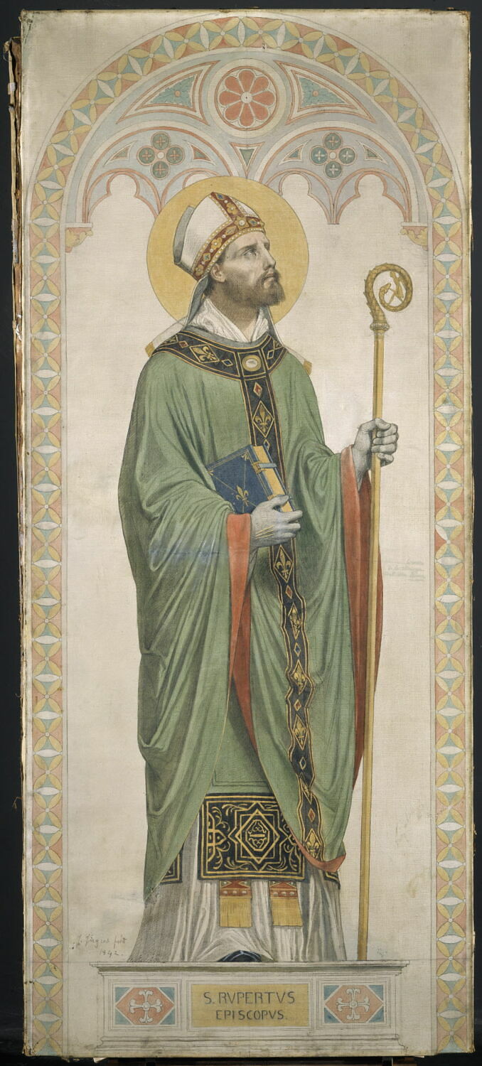 Saint Robert, ou Rupert, évêque de Worms, Ingres, Jean-Auguste-Dominique, 2e quart du XIXe siècle (1842)