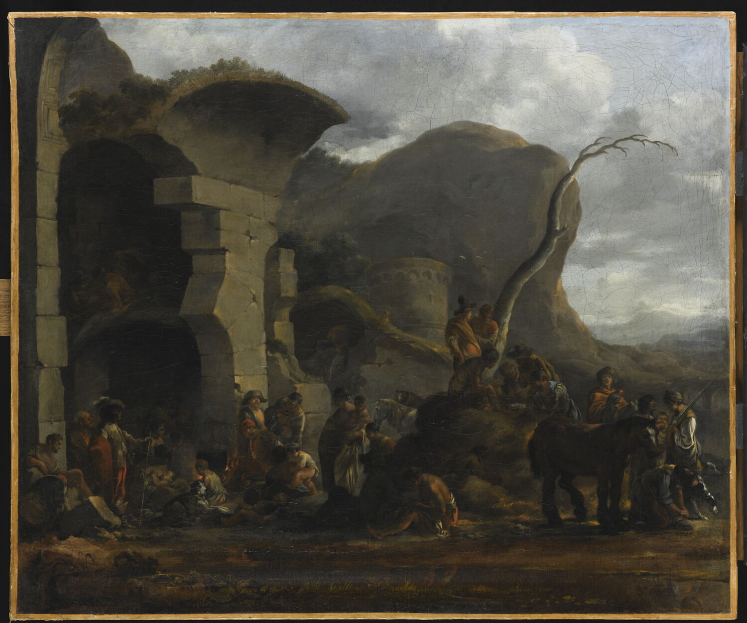 Gueux dans des ruines romaines, Bourdon, Sébastien, 2e quart du XVIIe siècle (vers 1638)