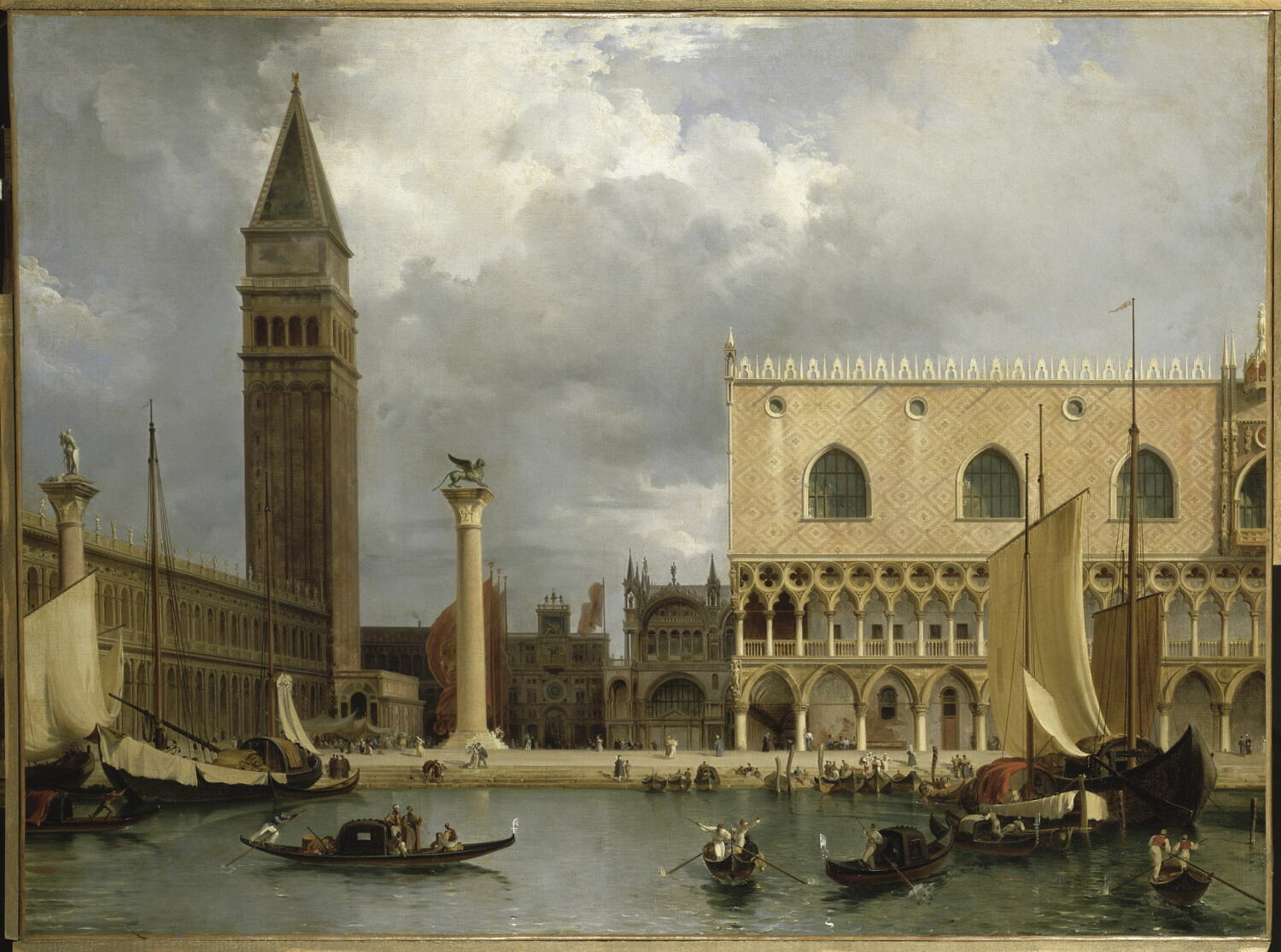 Vue d'une partie du Palais Ducal et de la Piazzetta à Venise, Turpin de Crissé, Lancelot Théodore, 2e quart du XIXe siècle (1829)