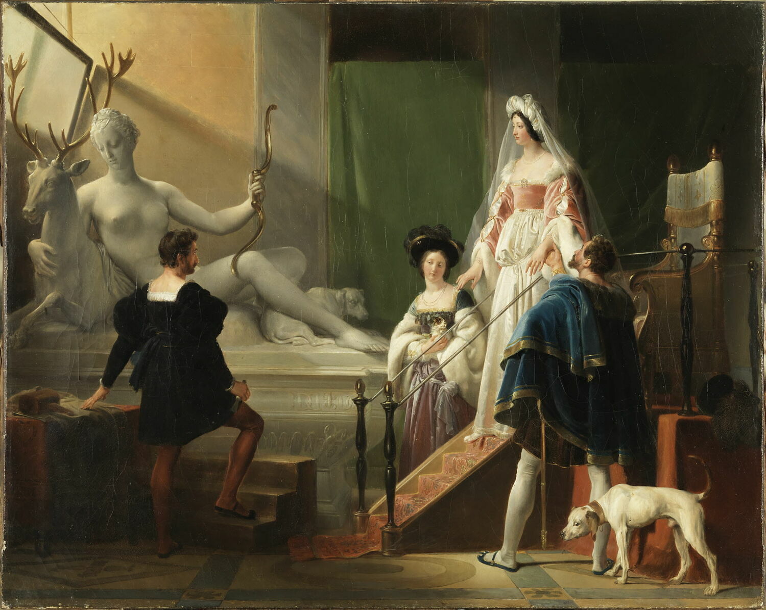 Diane de Poitiers chez Jean Goujon., Fragonard, Alexandre-Évariste, 2e quart du XIXe siècle (vers 1825)