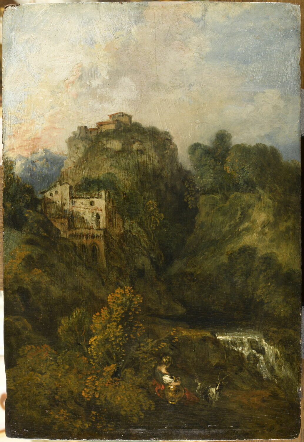 Paysage à la chèvre, Watteau, Jean-Antoine, 1e quart du XVIIIe siècle (vers 1716)