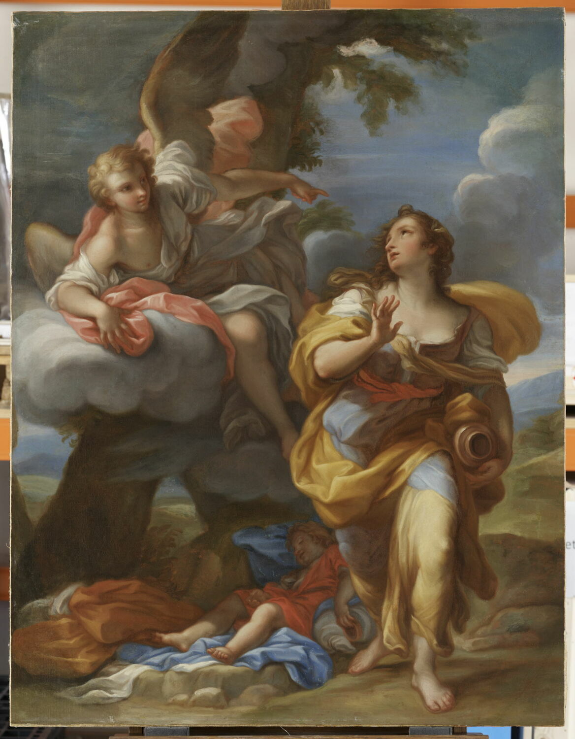 Agar et l'ange, Chiari, Giuseppe Bartolomeo, Début du XVIIIe siècle (vers 1705)