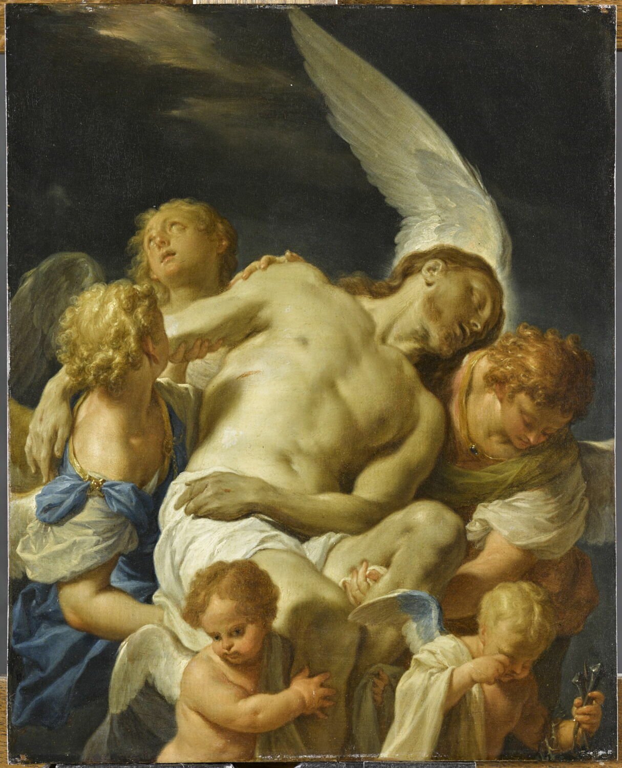 Le Christ mort porté par des anges, Trevisani, Francesco, Début du XVIIIe siècle (vers 1705 - 1710)