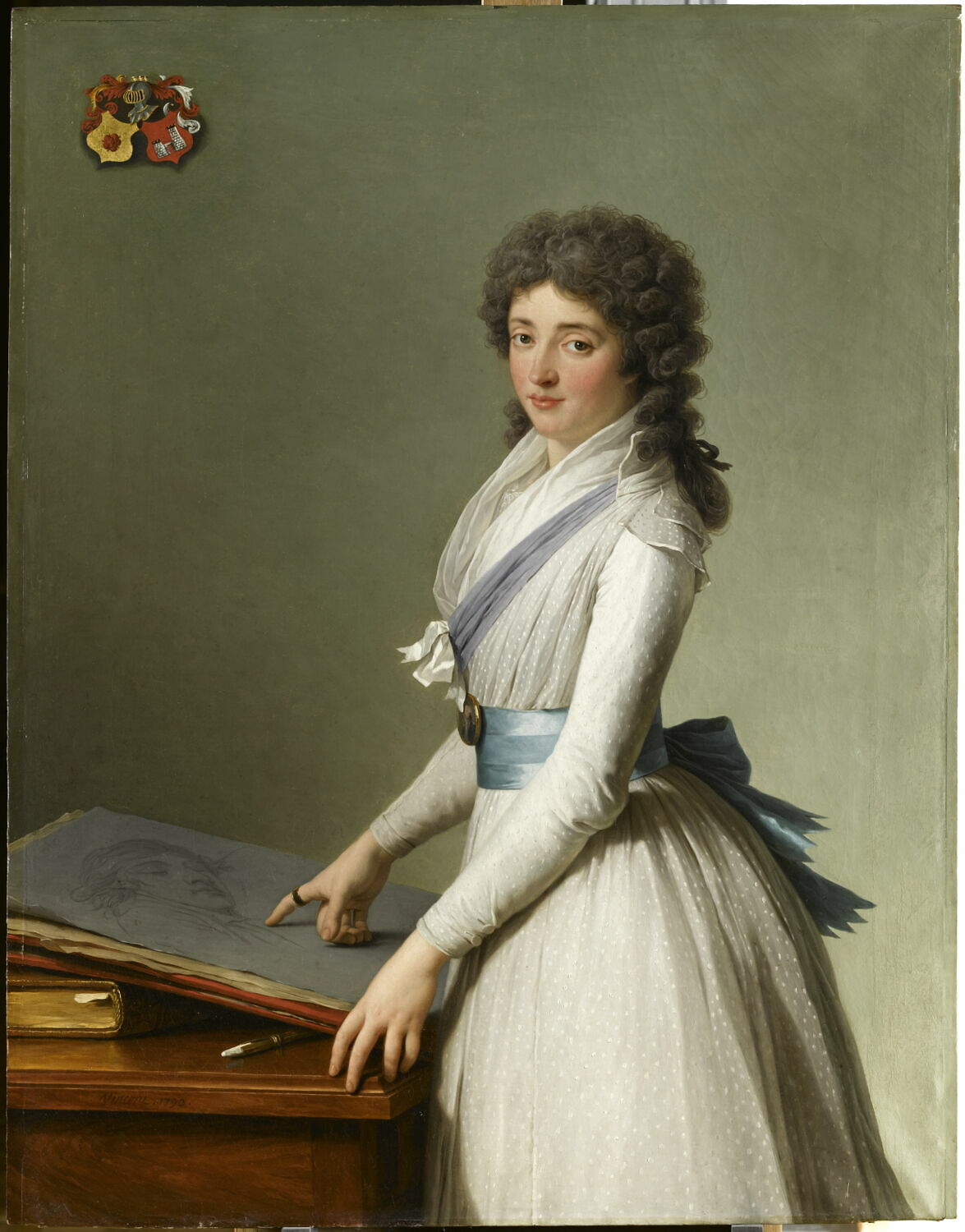 Portrait de Marie de Broutin, baronne de Chalvet Souville, Vincent, François-André, Fin du XVIIIe siècle - début du XIXè siècle (1793)