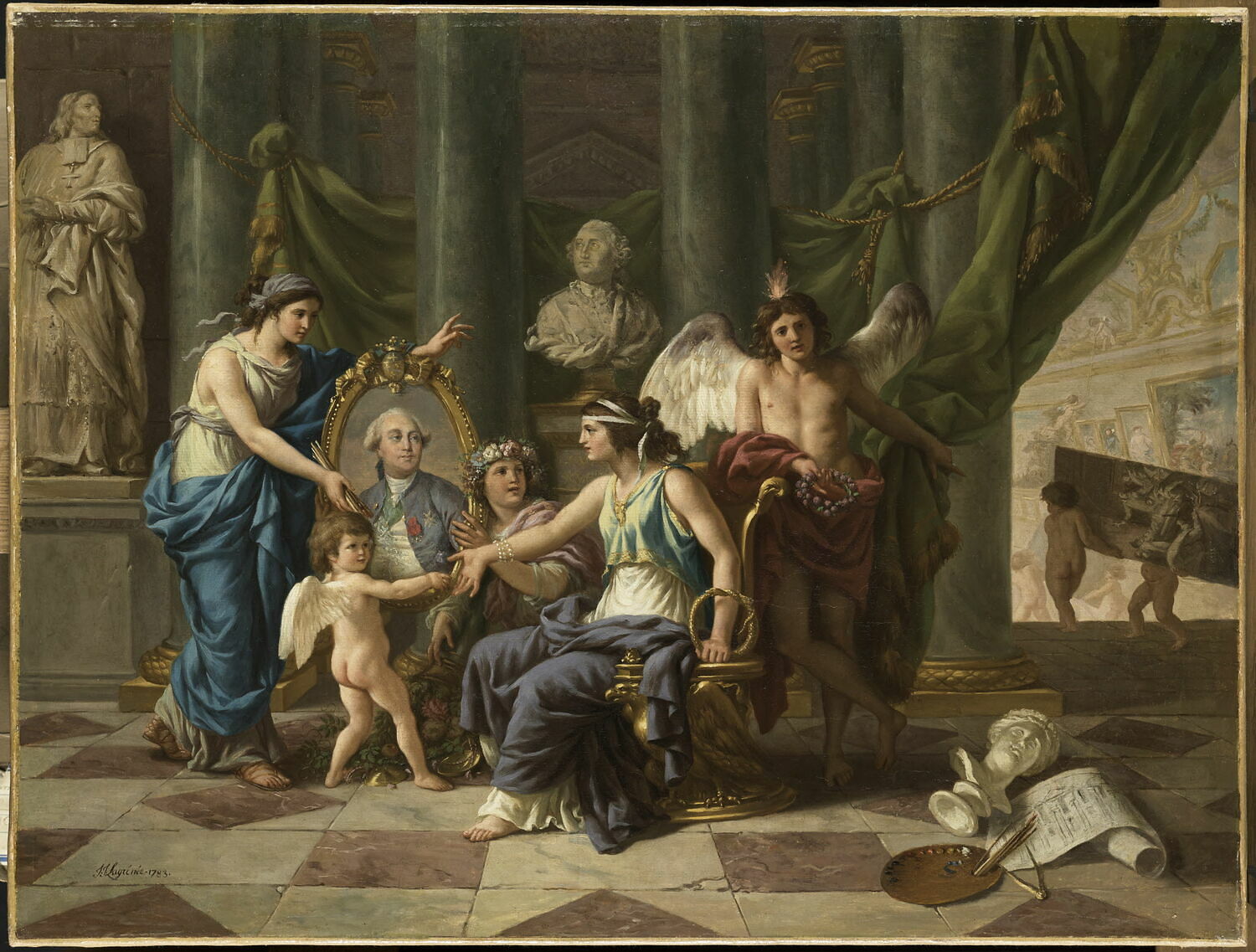 Allégorie Relative à Létablissement Du Muséum Dans La Grande Galerie Du Louvre Louvre Collections 