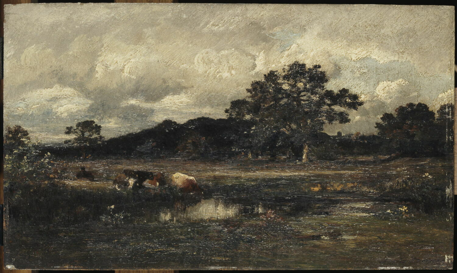 Vaches auprès d'une mare, Dupré, Jules, XIXe siècle (1800 - 1900)