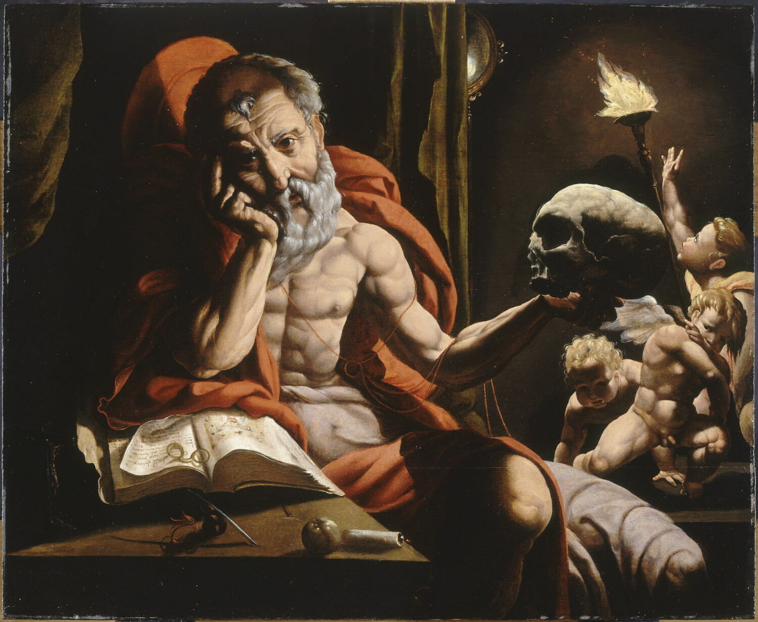 Saint Jérôme méditant, Vermeyen, Jan Cornelisz, XVIe siècle (1500 - 1600)