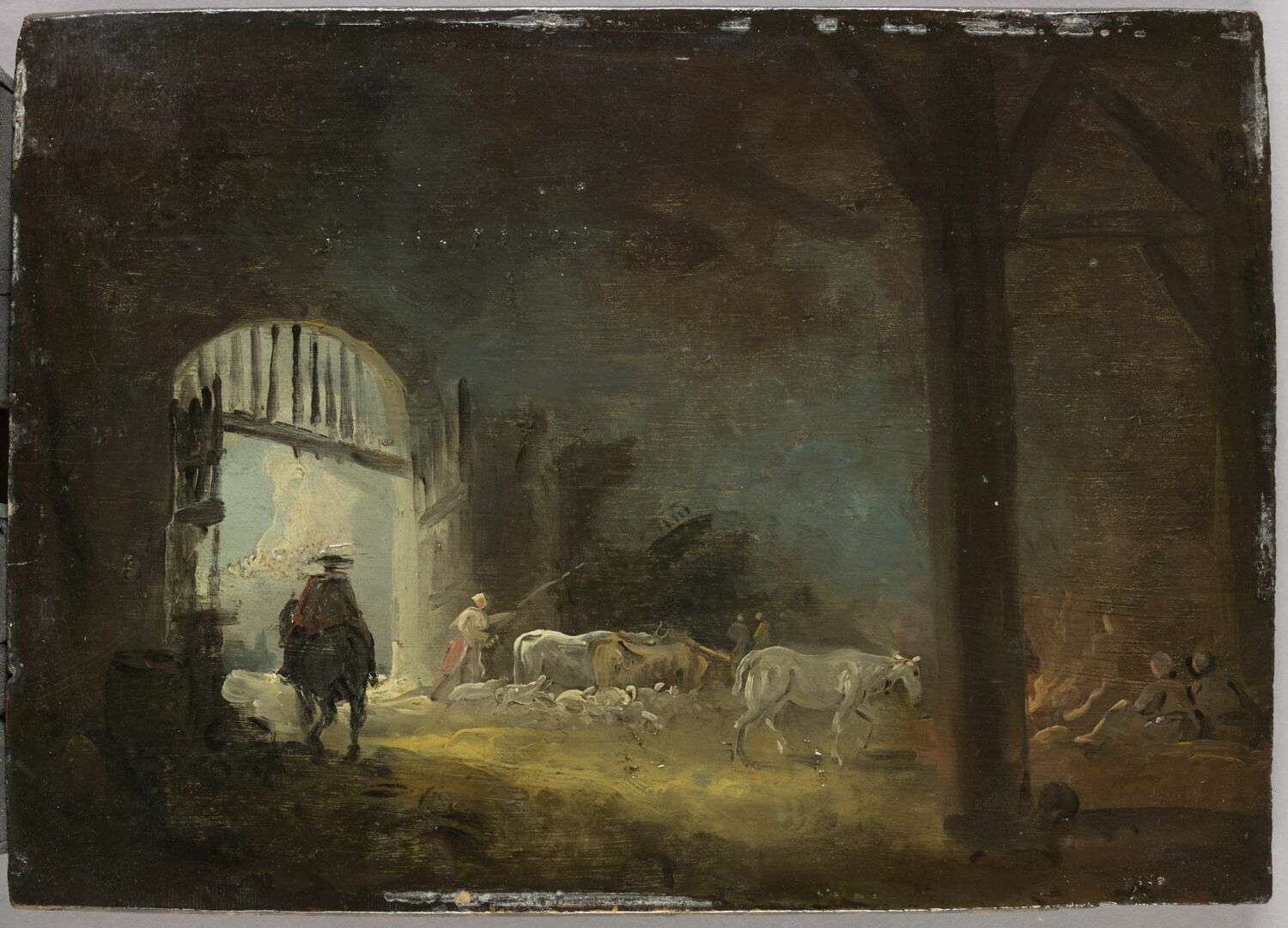 Le Retour à l'étable, Robert, Hubert, 3e quart du XVIIIe siècle (vers 1760)