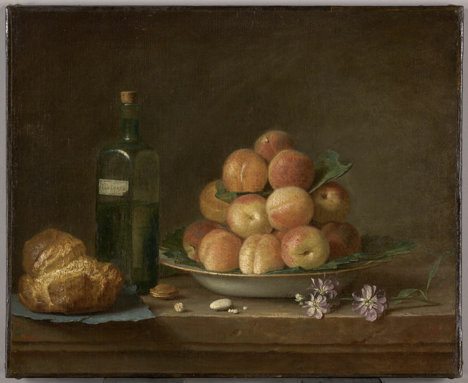 Pêches et brioches, Anonyme, XVIIIe siècle (1700 - 1800)
