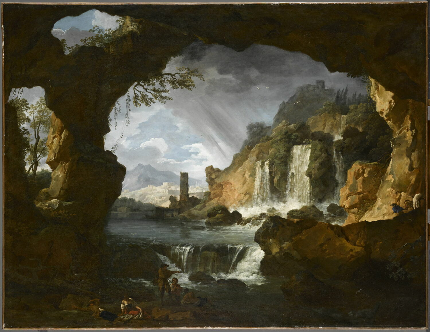 Le Torrent , dit aussi : Les Cascatelles de Tivoli., Vernet, Claude-Joseph, 2e quart du XVIIIe siècle (vers 1735 - 1740)