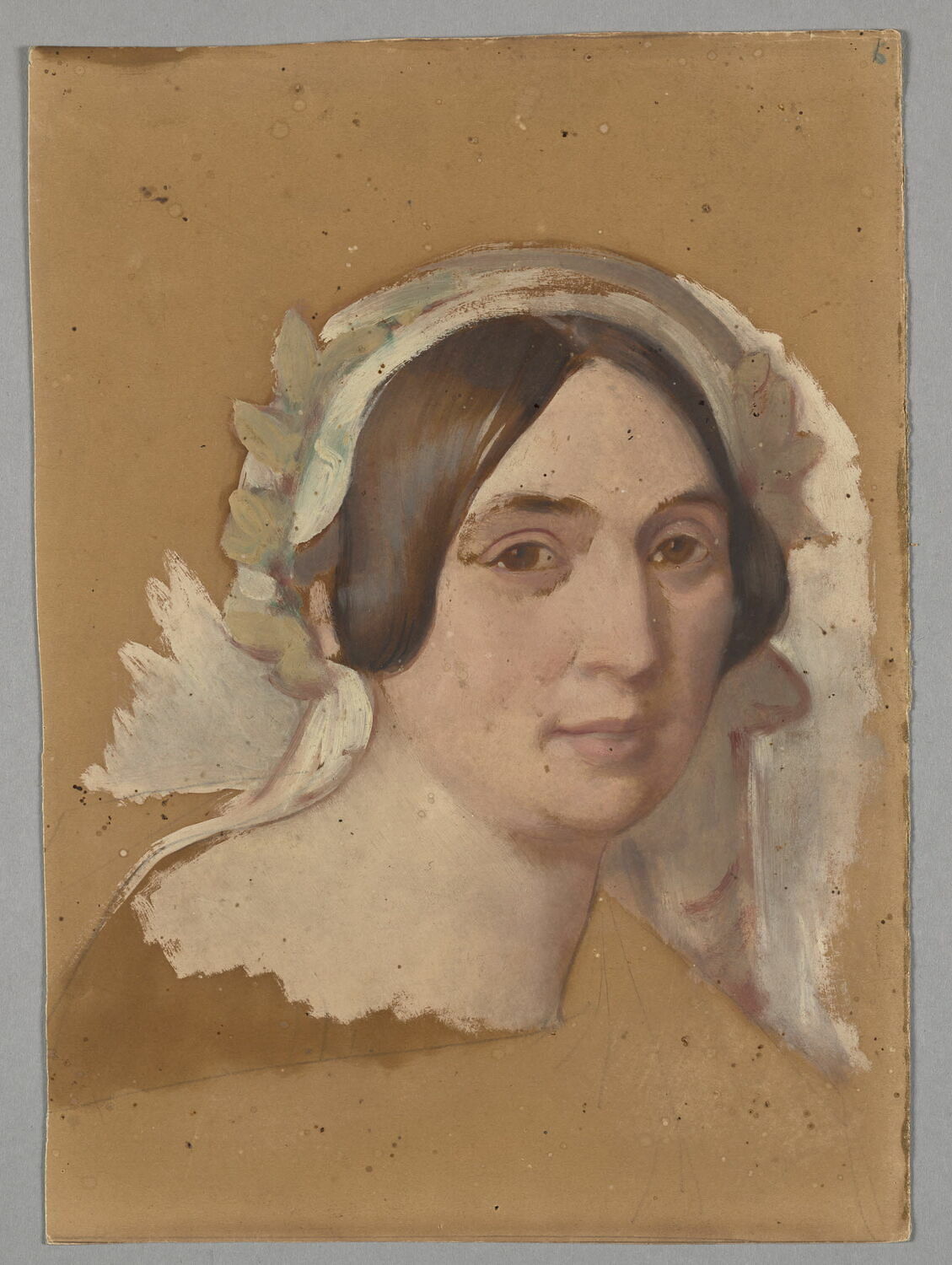 Tête de femme à bandeaux plats. Madame Desaux (mère du ministre), Mottez, Victor, XIXe siècle (1800 - 1900)