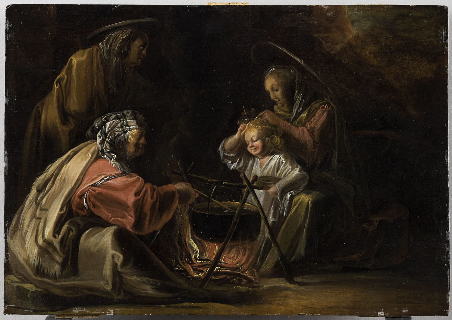 Campement de Bohémiens avec scène d'épouillage, Venne, Jan van de, XVIIe siècle (1600 - 1700)