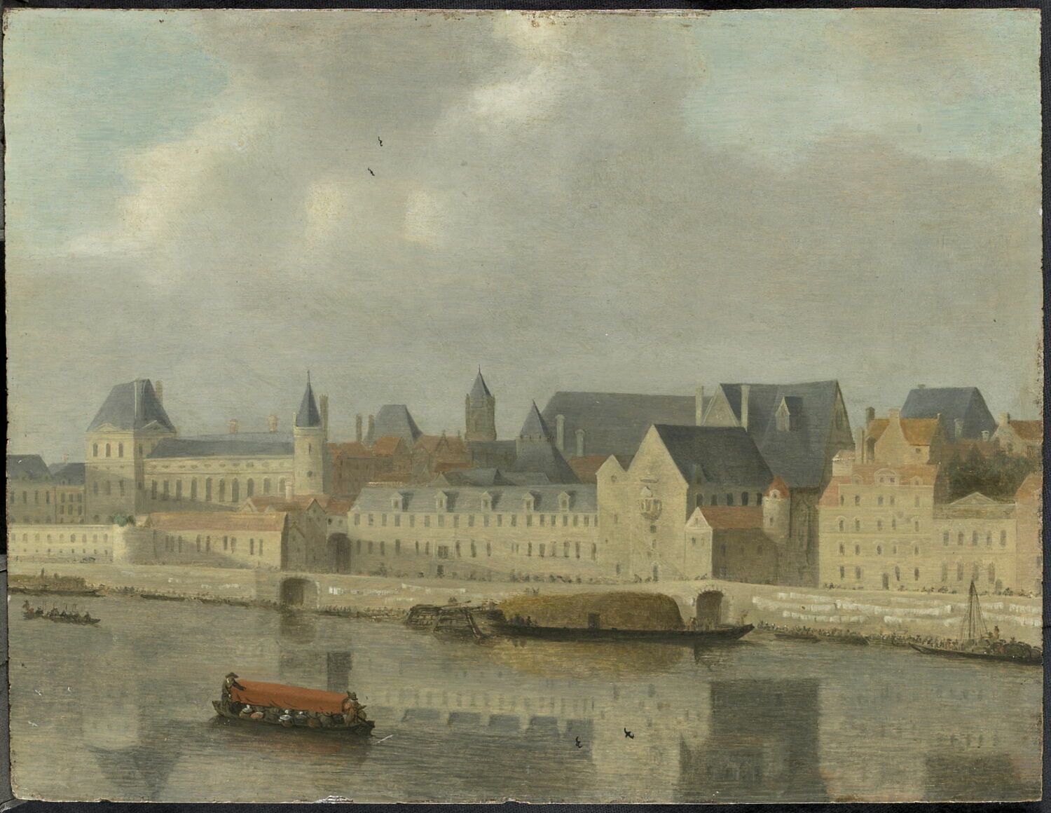 Vue du Louvre depuis la rive gauche de la Seine, Verwer, Abraham de, 1e moitié du XVIIe siècle (1600 - 1650)