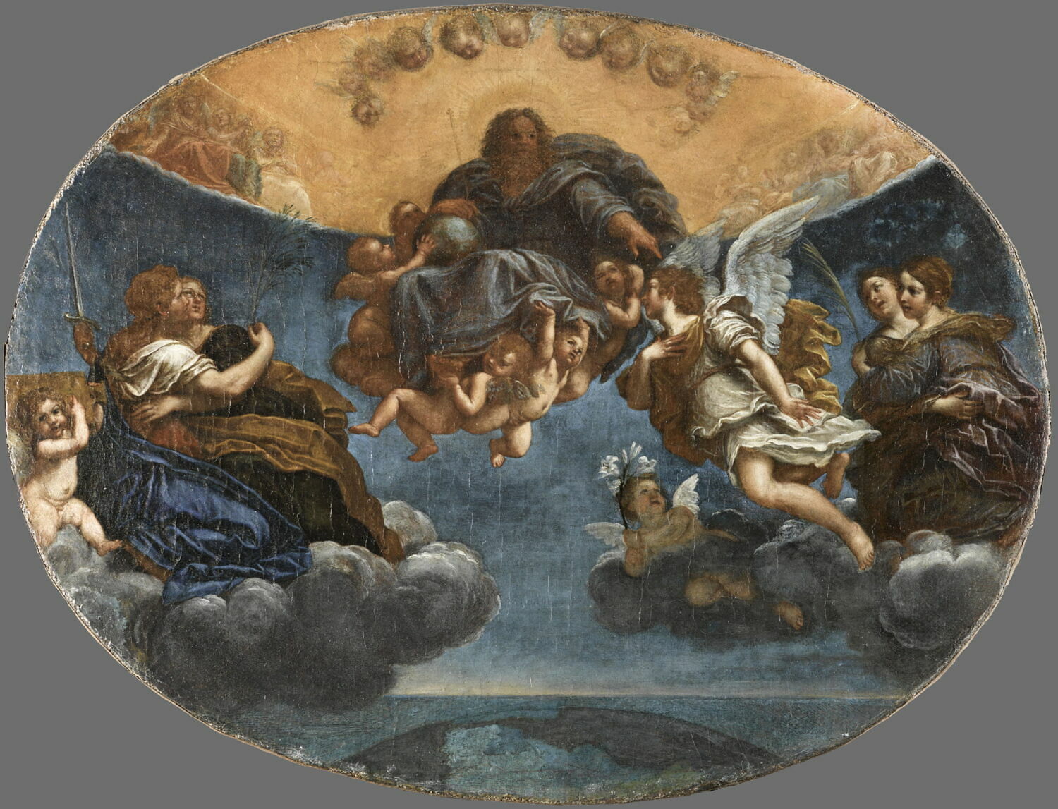 Le Père Éternel et l'ange Gabriel, Albani, Francesco, XVIIe siècle (1600 - 1700)